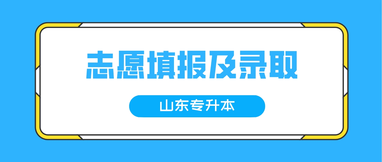 2023年山东普通专升本志愿填报及录取(图1)