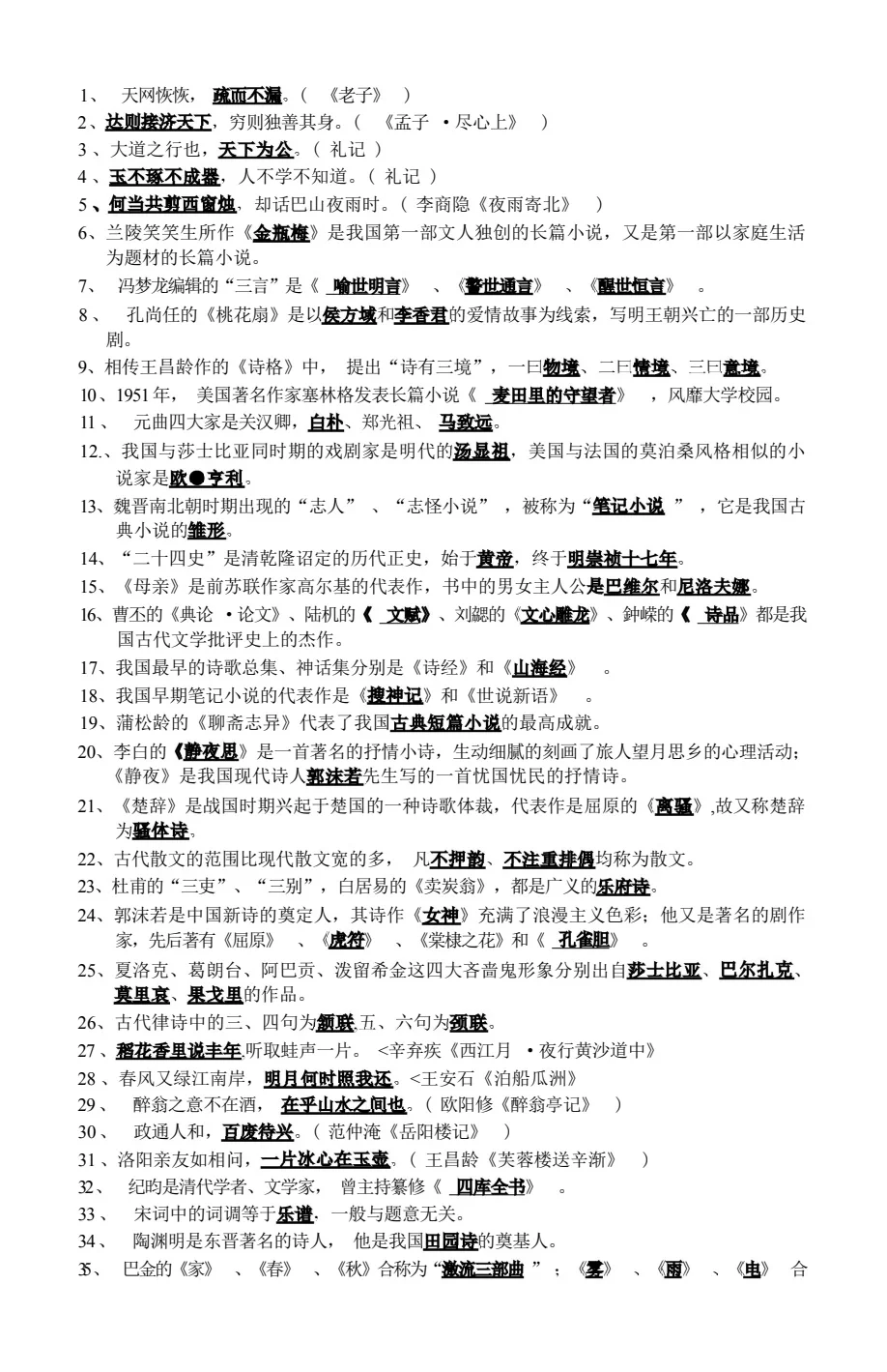 山东统招专升本文学常识—200例！(图2)