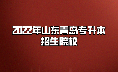 2022年山东青岛专升本招生院校