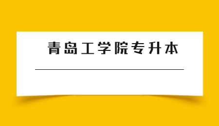 2023年青岛工学院专升本招生简章