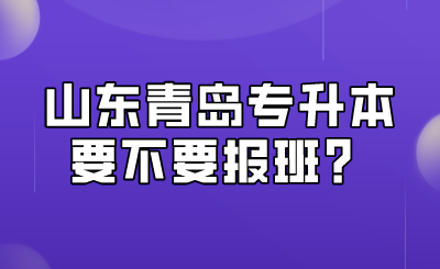 山东青岛专升本要不要报班？