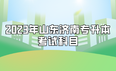 2023年山东济南专升本考试科目