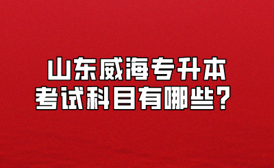 山东威海专升本考试科目有哪些？