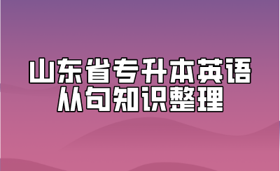 2022年山东省专升本英语从句知识整理