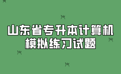 2022年山东省专升本计算机模拟练习试题