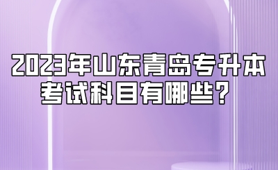 2023年山东青岛专升本考试科目有哪些？