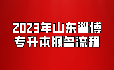 2023年山东淄博专升本报名流程