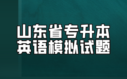 2022年山东省专升本英语模拟试题