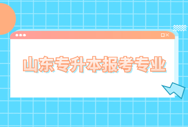 2023年山东统招专升本可以报考哪些专业?(图1)