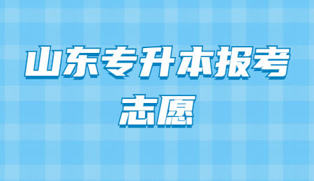 2022年山东统招专升本报考志愿填报规则