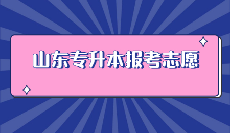 2022年山东统招专升本报考志愿填报方法