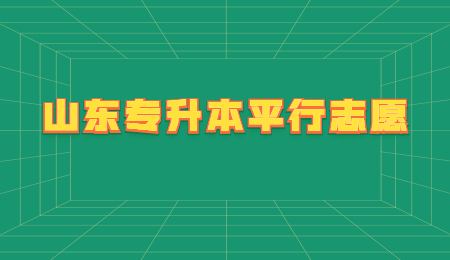 2022年山东统招专升本平行志愿原则是什么?